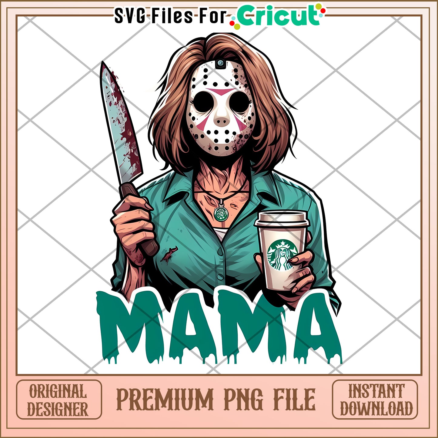 Mama Jason Voorhees PNG Sublimation
