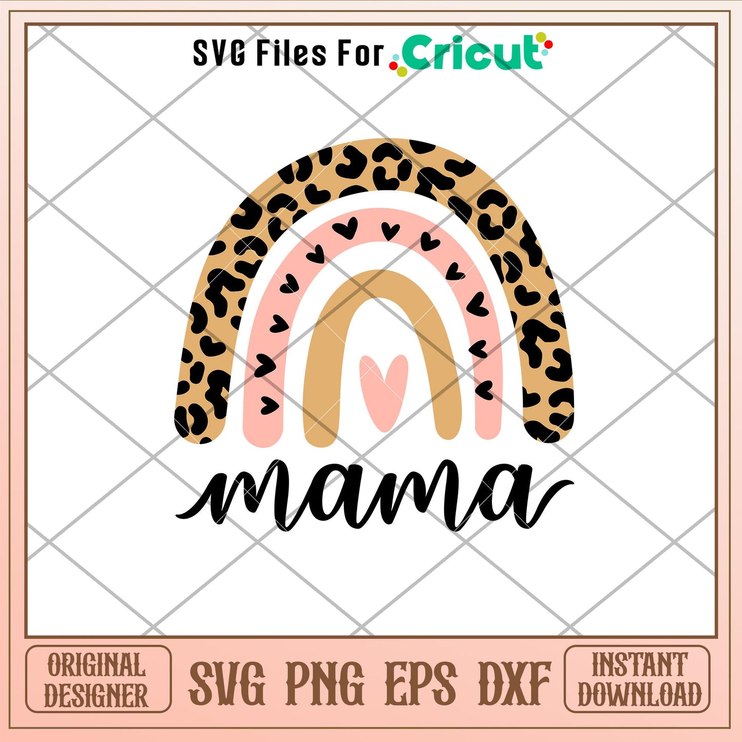 Mama Leopard Rainbow, Mama Leopard Rainbow Svg
