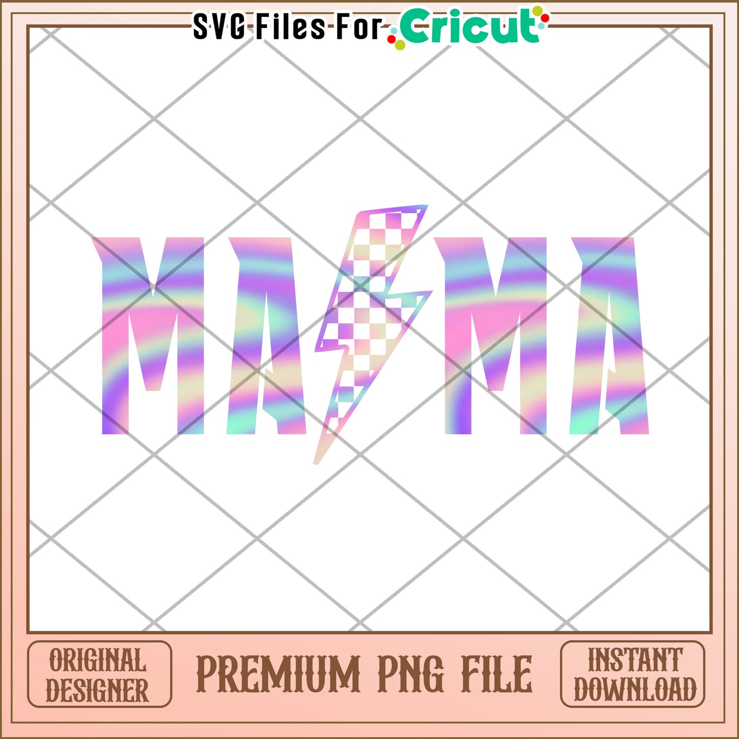 Mama Lightning PNG Cricut Design
