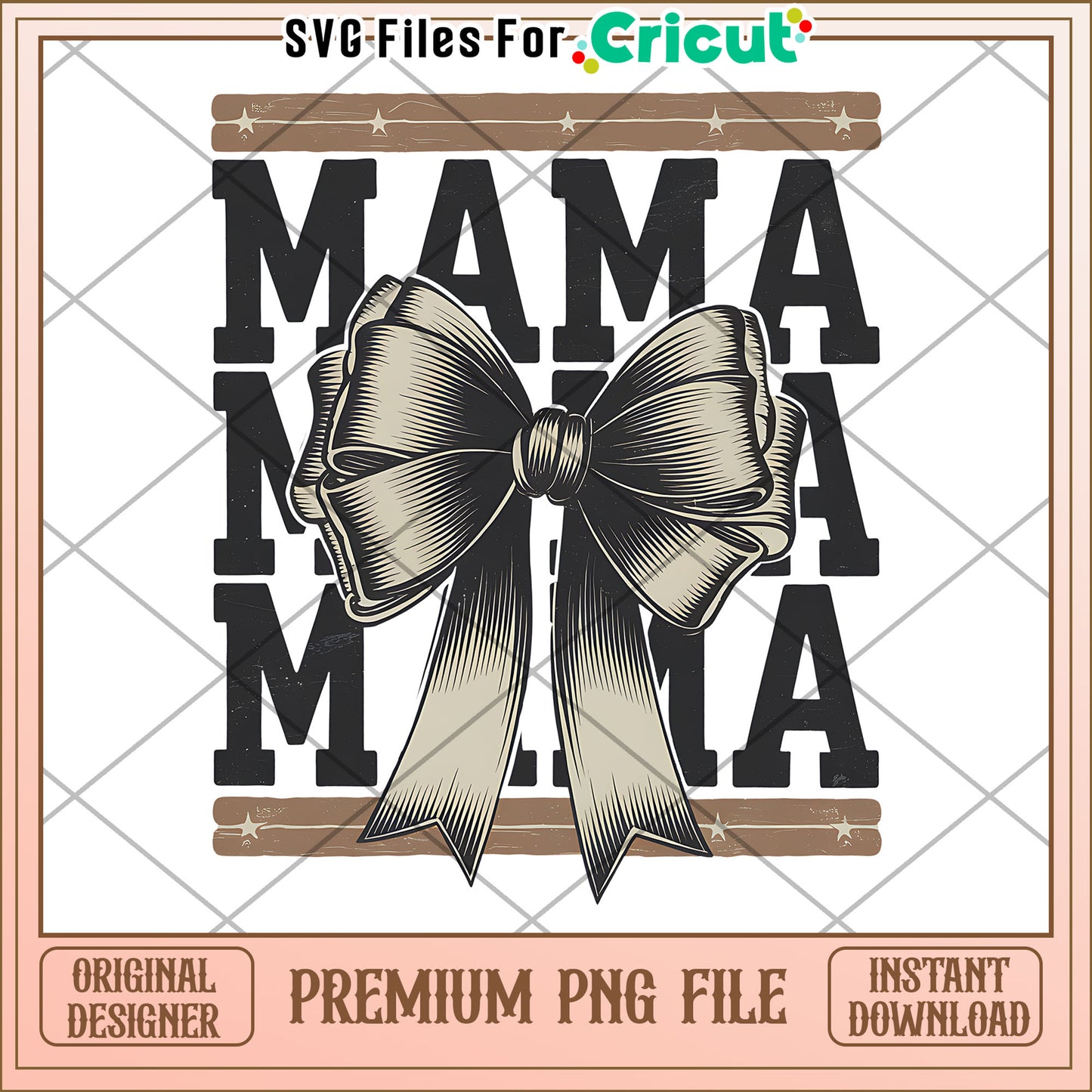 Mama Mia Bow PNG Design