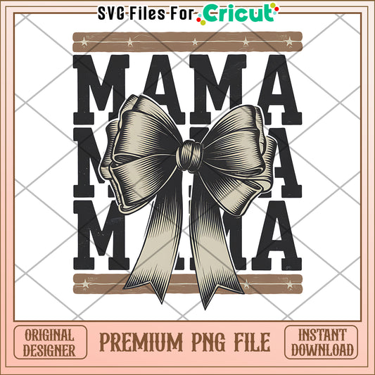 Mama Mia Bow PNG Design