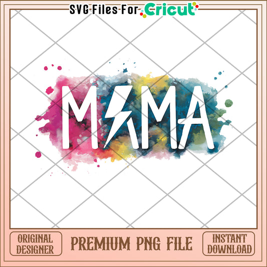 Mama PNG Design Watercolor Instant Download