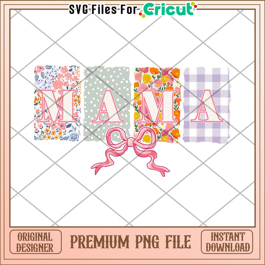 Mama PNG Floral Pattern Design