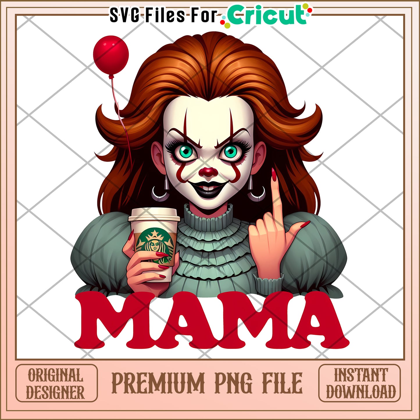 Mama PNG Pennywise Coffee Mug Design