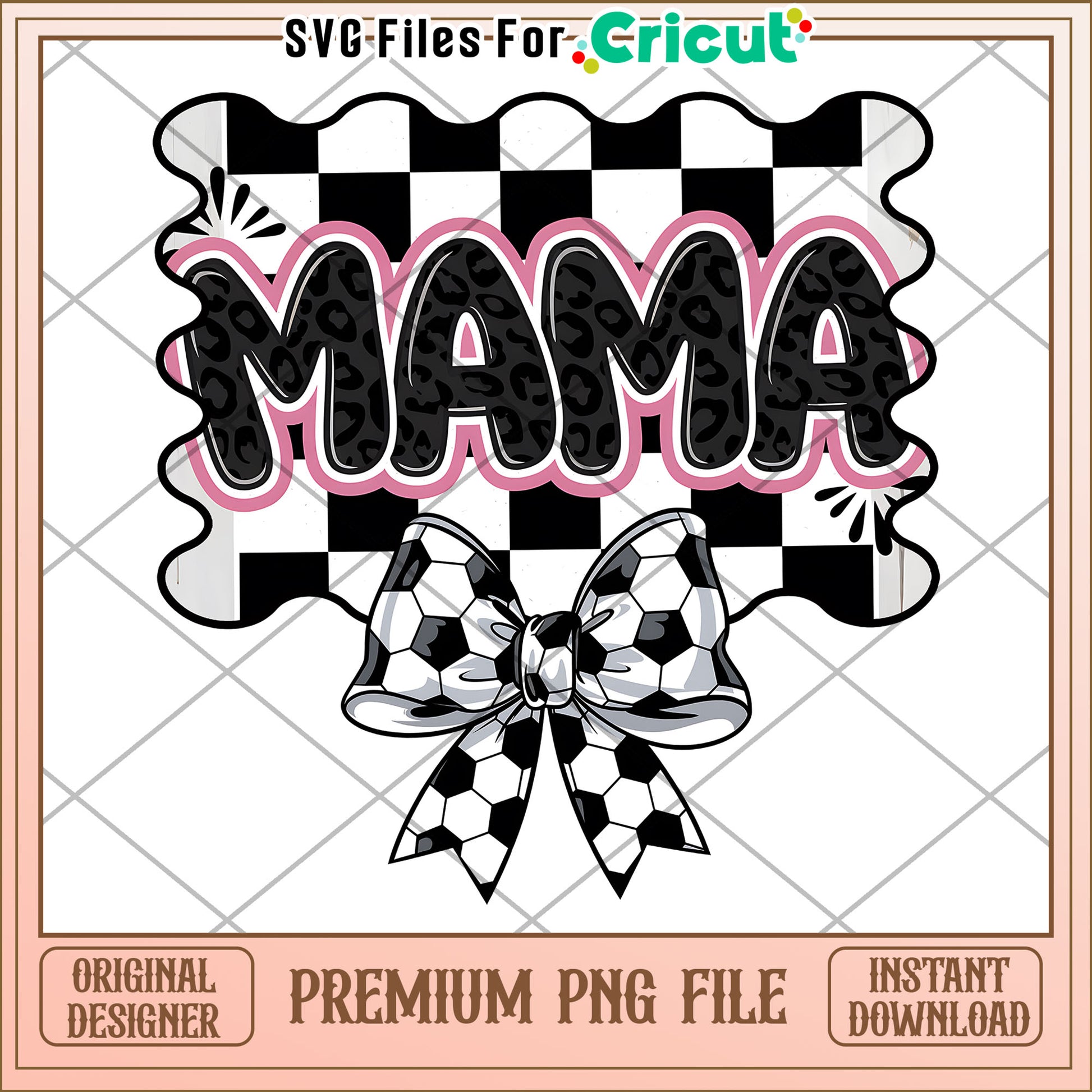 Mama Soccer PNG Design Instant Download