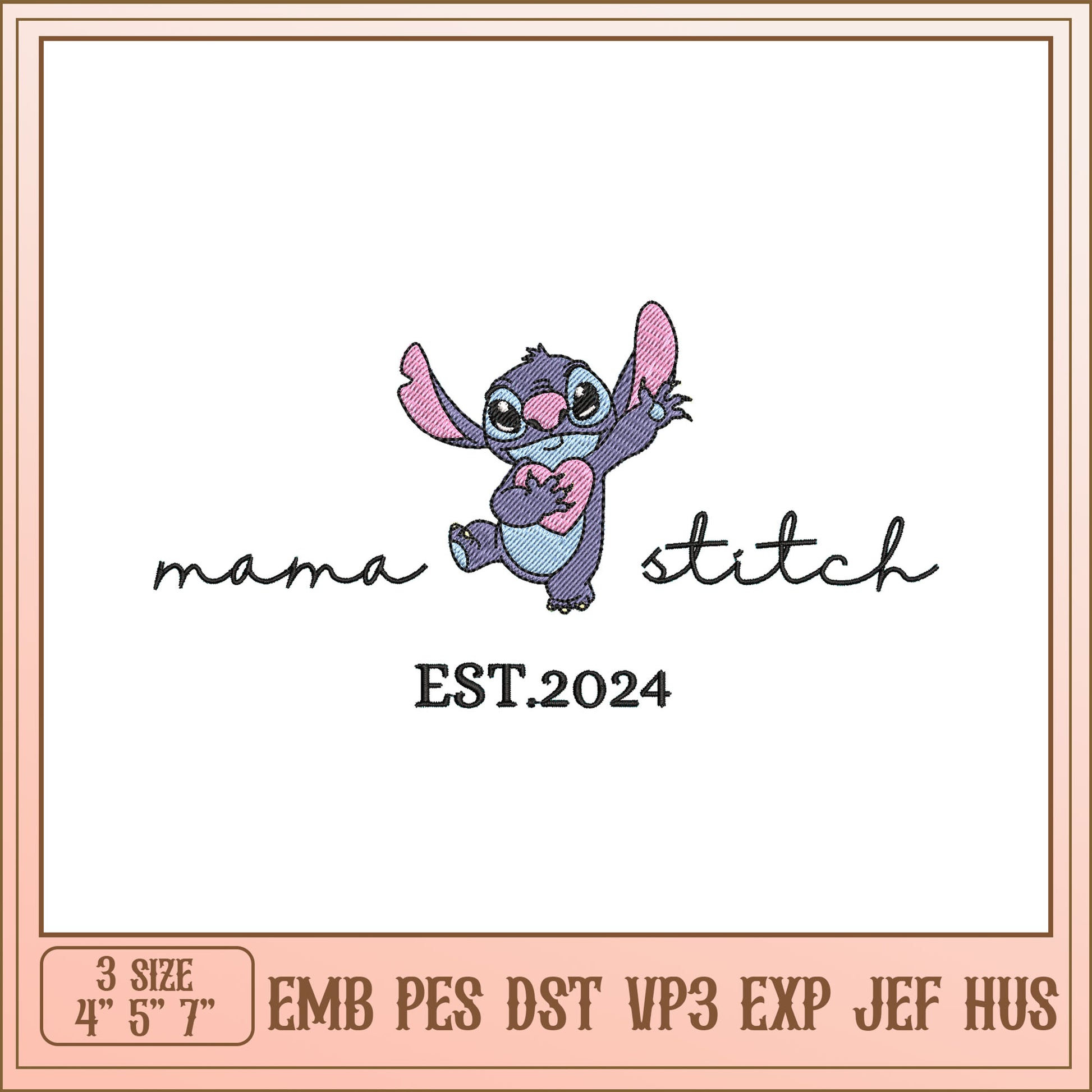 Mama Stitch Embroidery Design