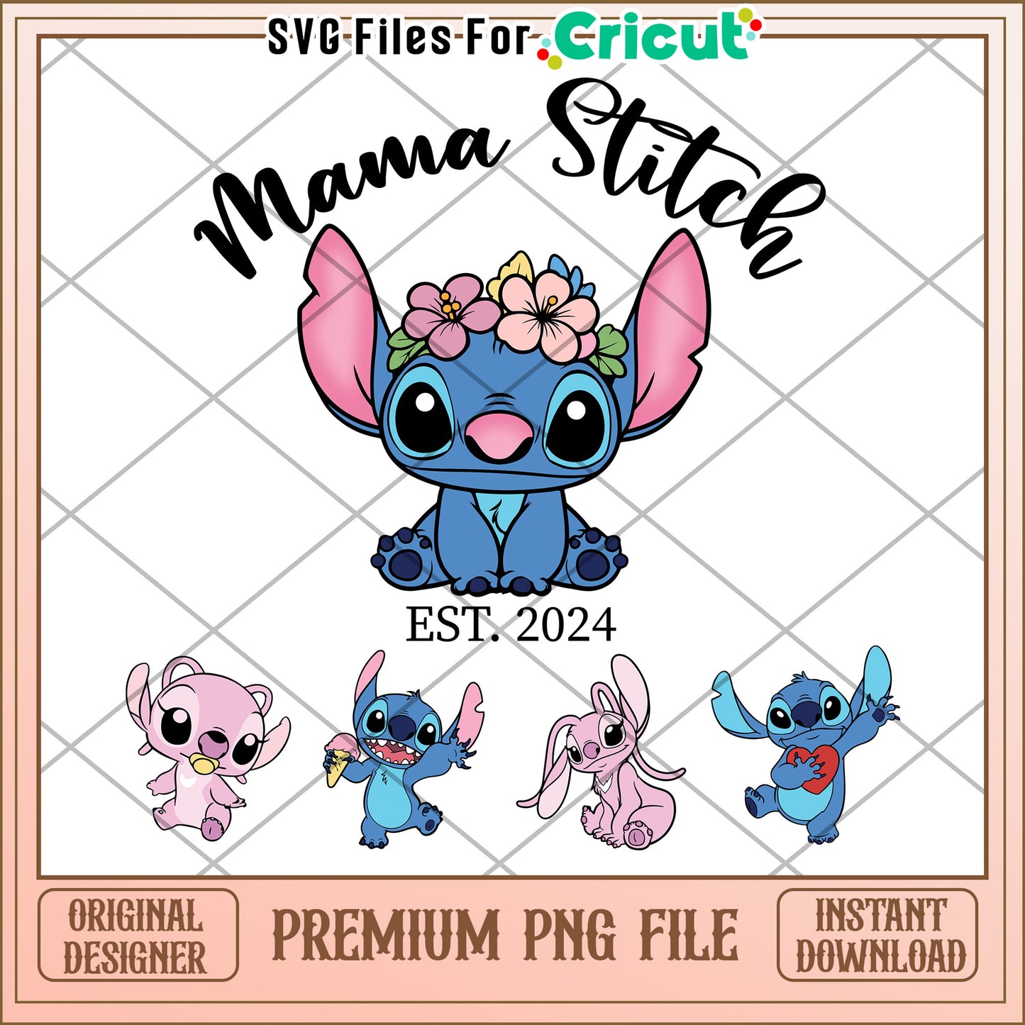 Mama Stitch PNG Cricut File Instant Download