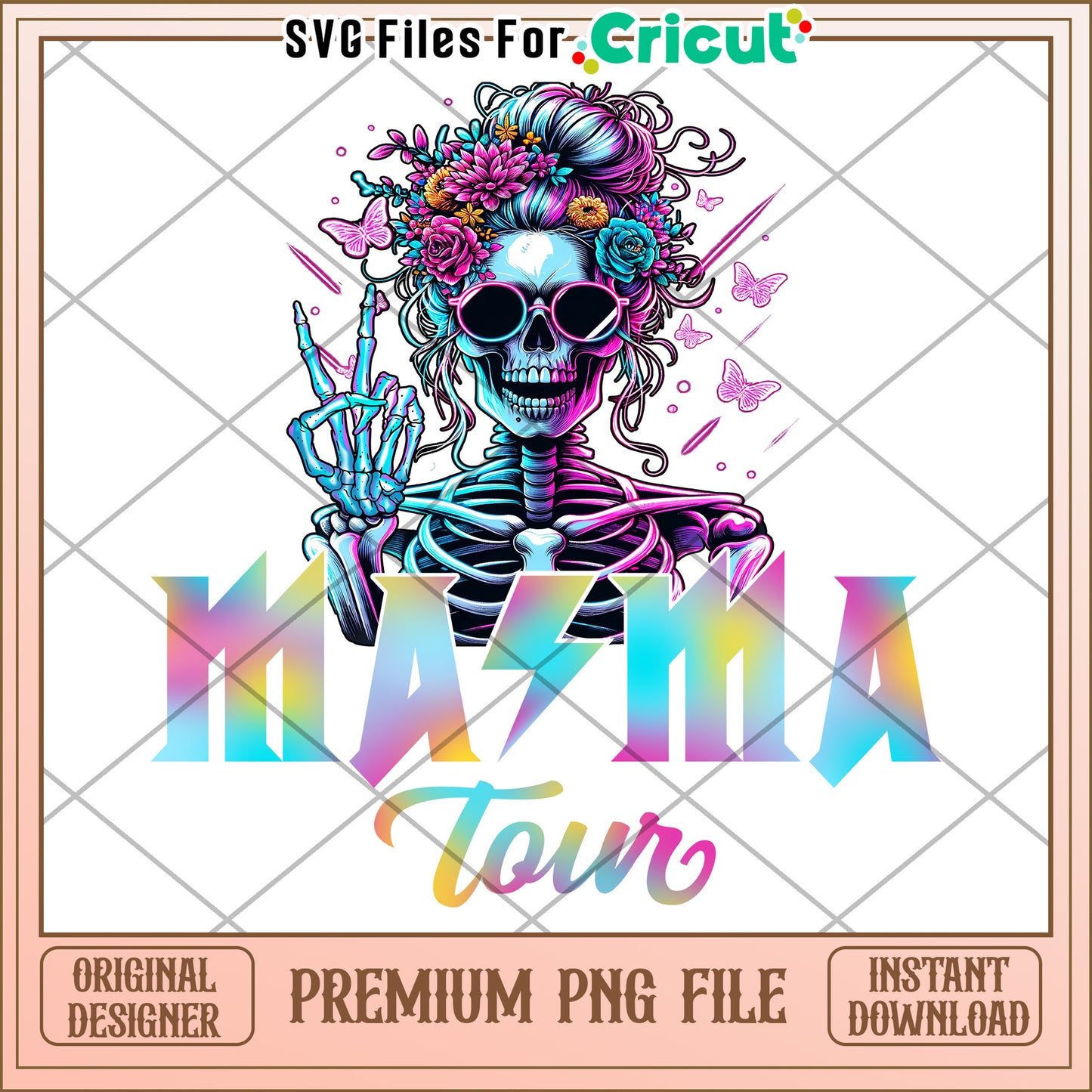 Mama Tour PNG Skull Design