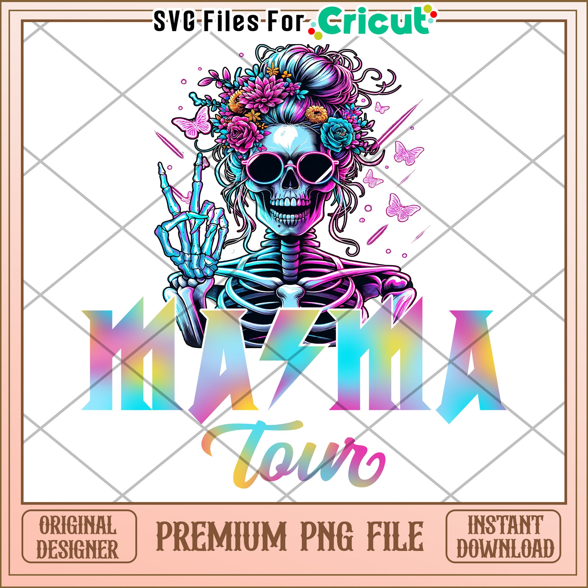 Mama Tour PNG Skull Design