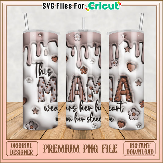 Mama Tumbler PNG Design Instant Download