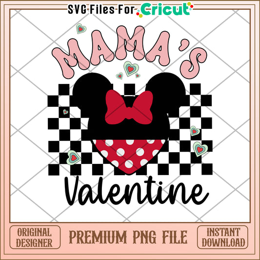 Mama's Valentine Minnie PNG Design