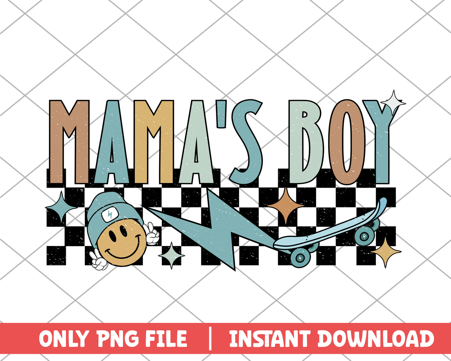 Mama's boy distressed mothers day png