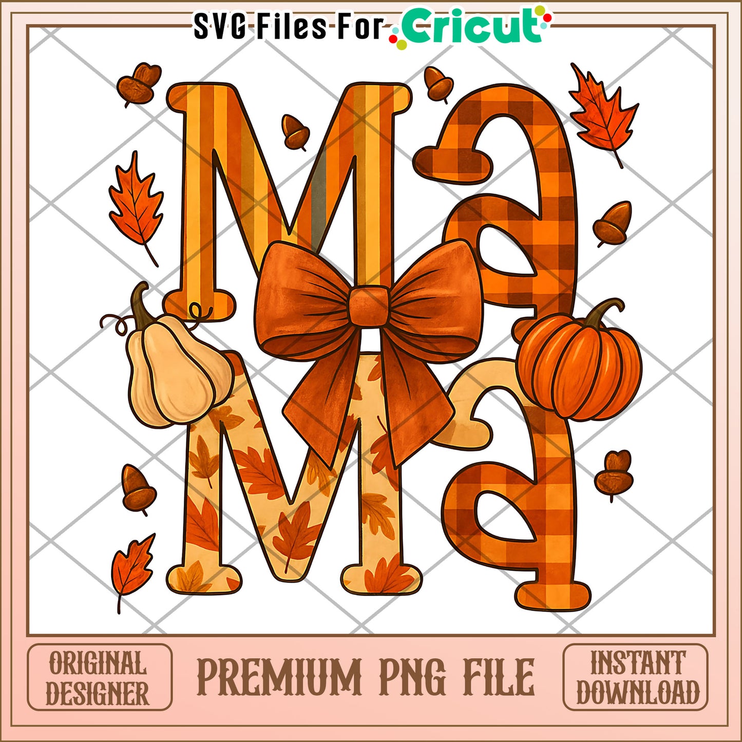 Mama autumn png, autumn cartoon png, fall design png