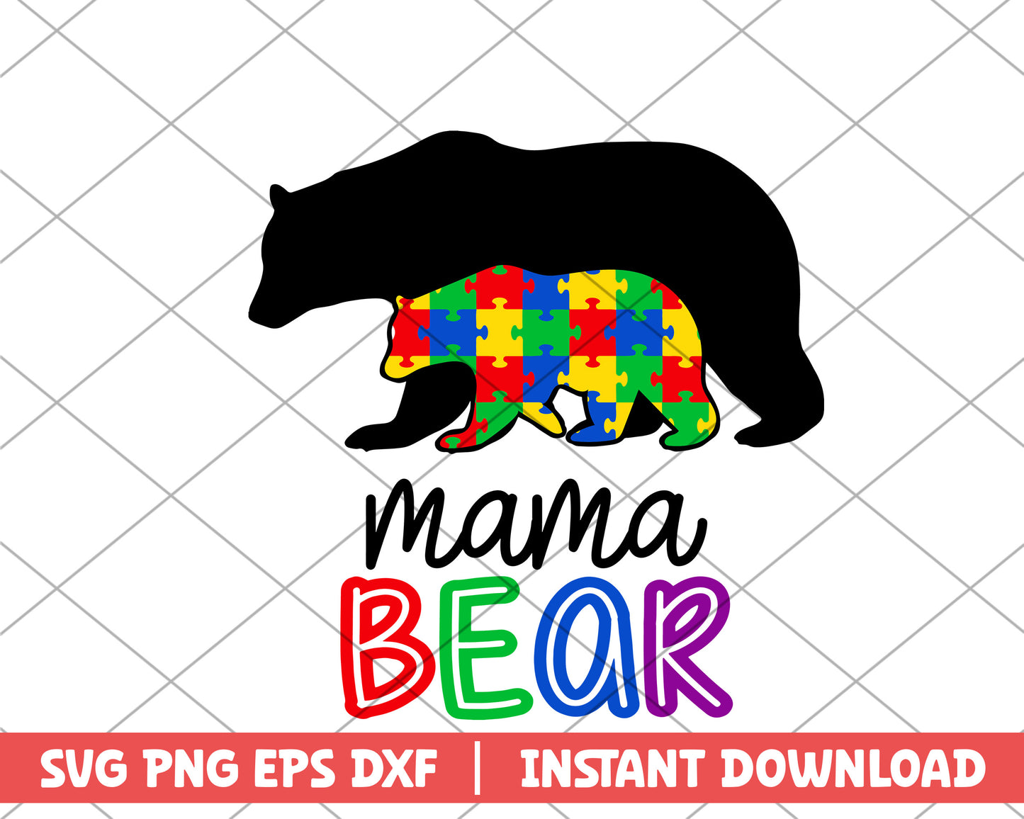 Mama bear mothers day svg 