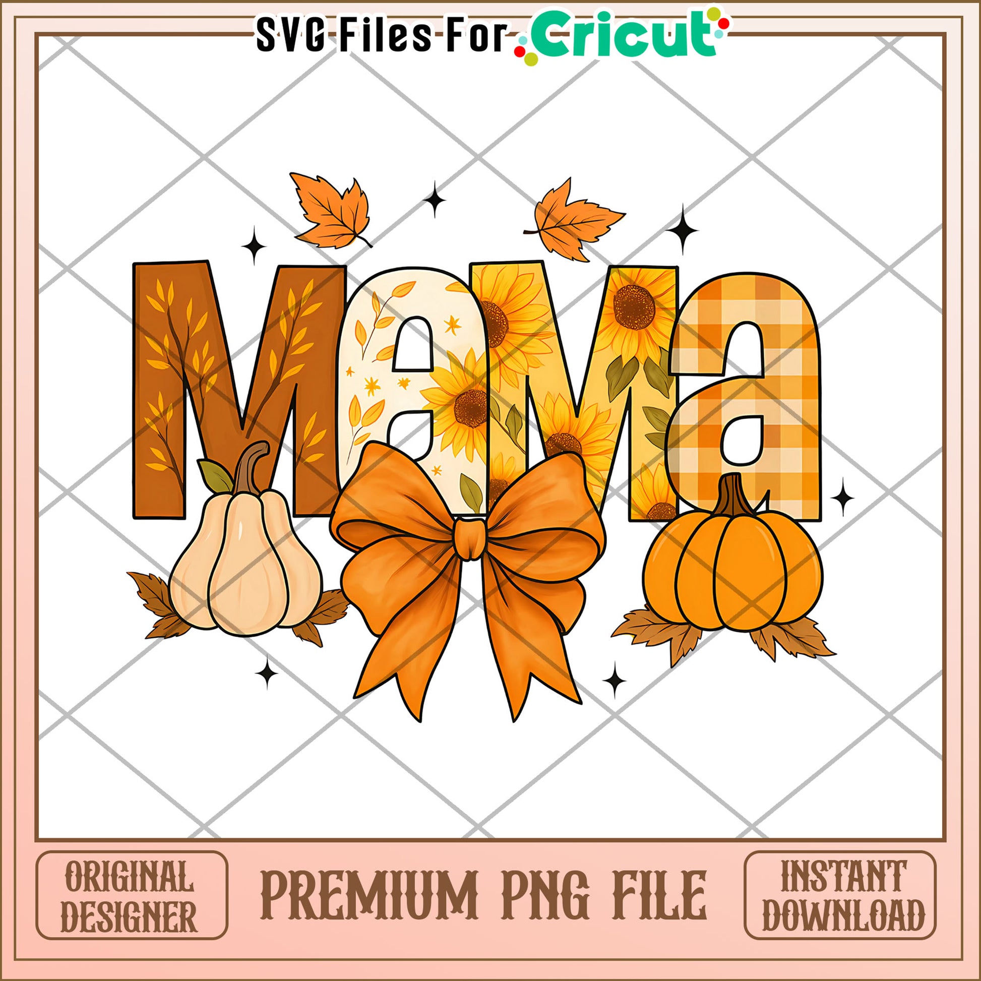Mama bowtie png, autumn season png, halloween design png