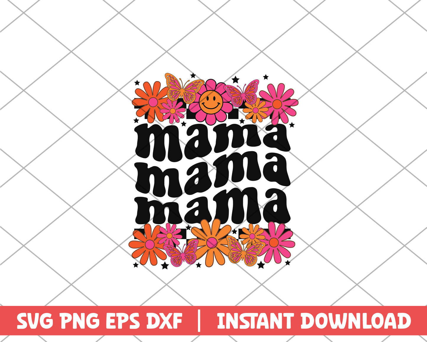 Mama flower mothers day svg