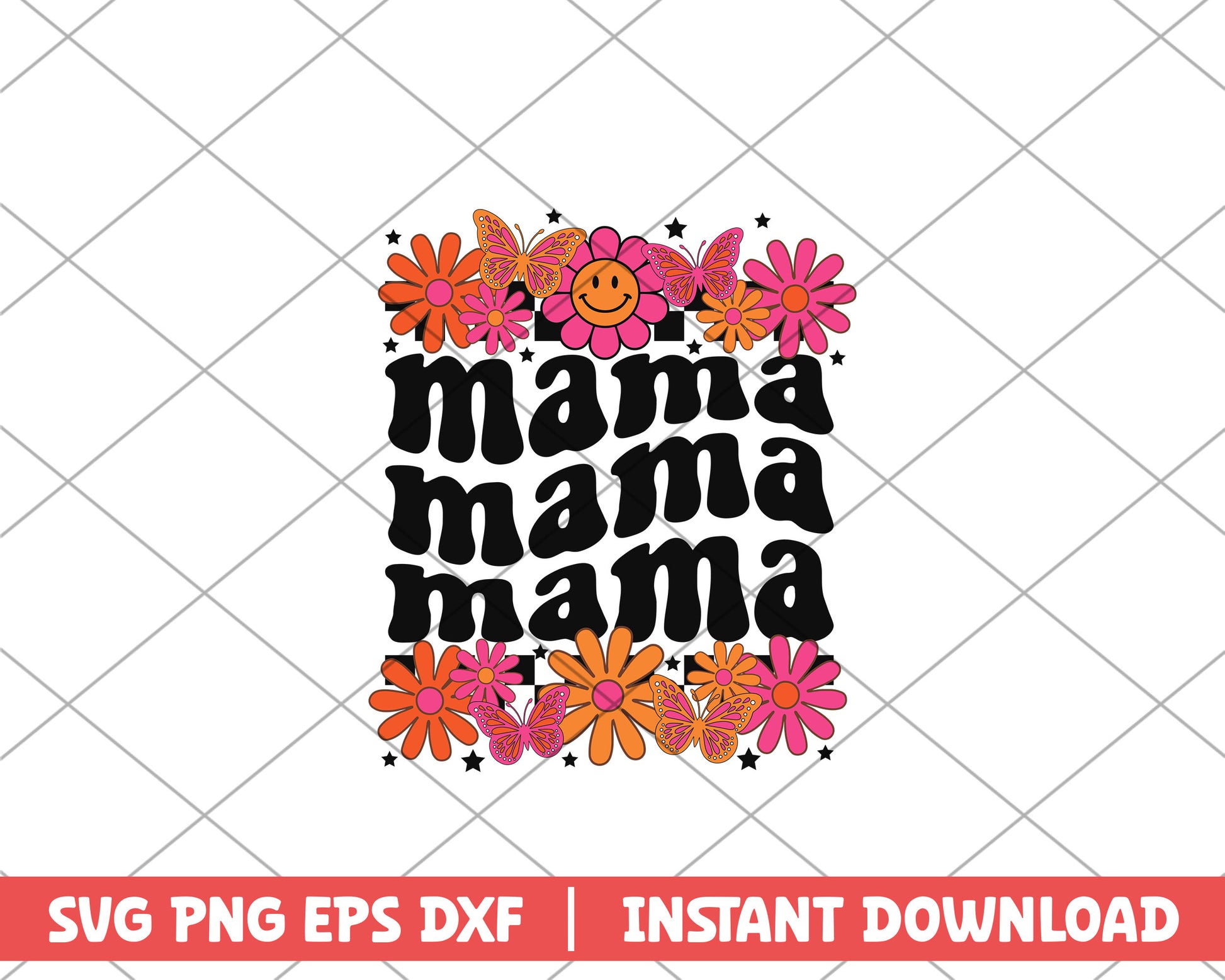 Mama flower mothers day svg