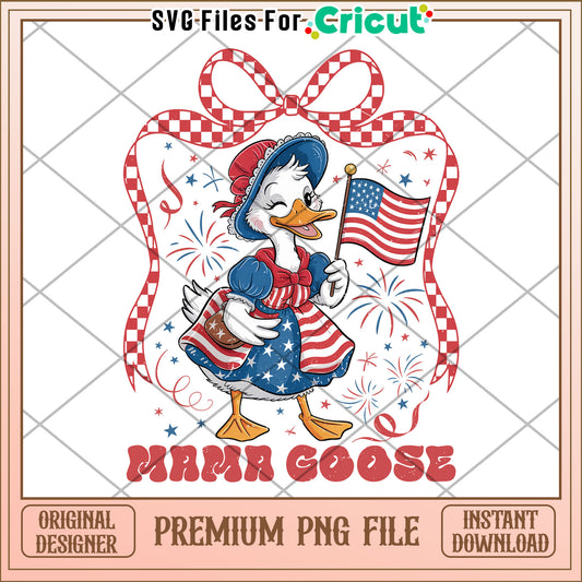 Mama goose png, mother day png, goose mom png