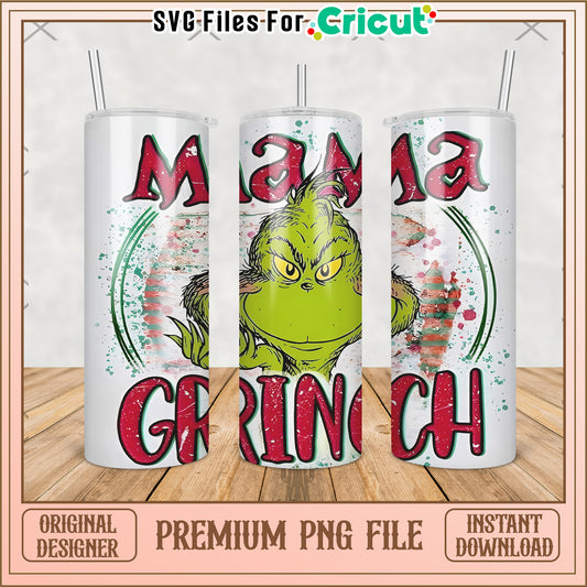 Mama grinch tumbler png, grinch christmas png, grinch pajamas​ png