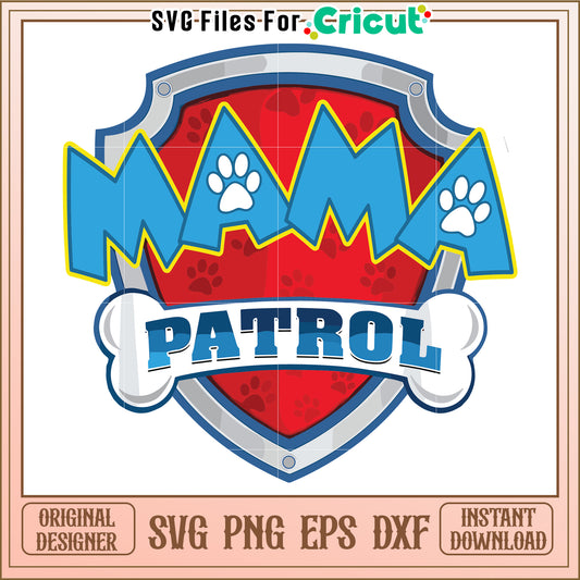 Mama patrol svg, paw patrol characters svg, cute dogs svg