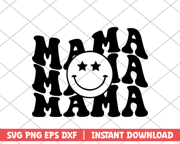 Mama star smile mothers day svg