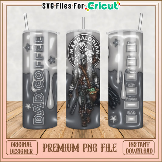 Mandalorian Tumbler PNG Design