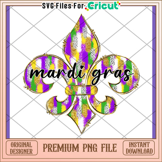 Mardi Gras Fleur-de-lis PNG Design