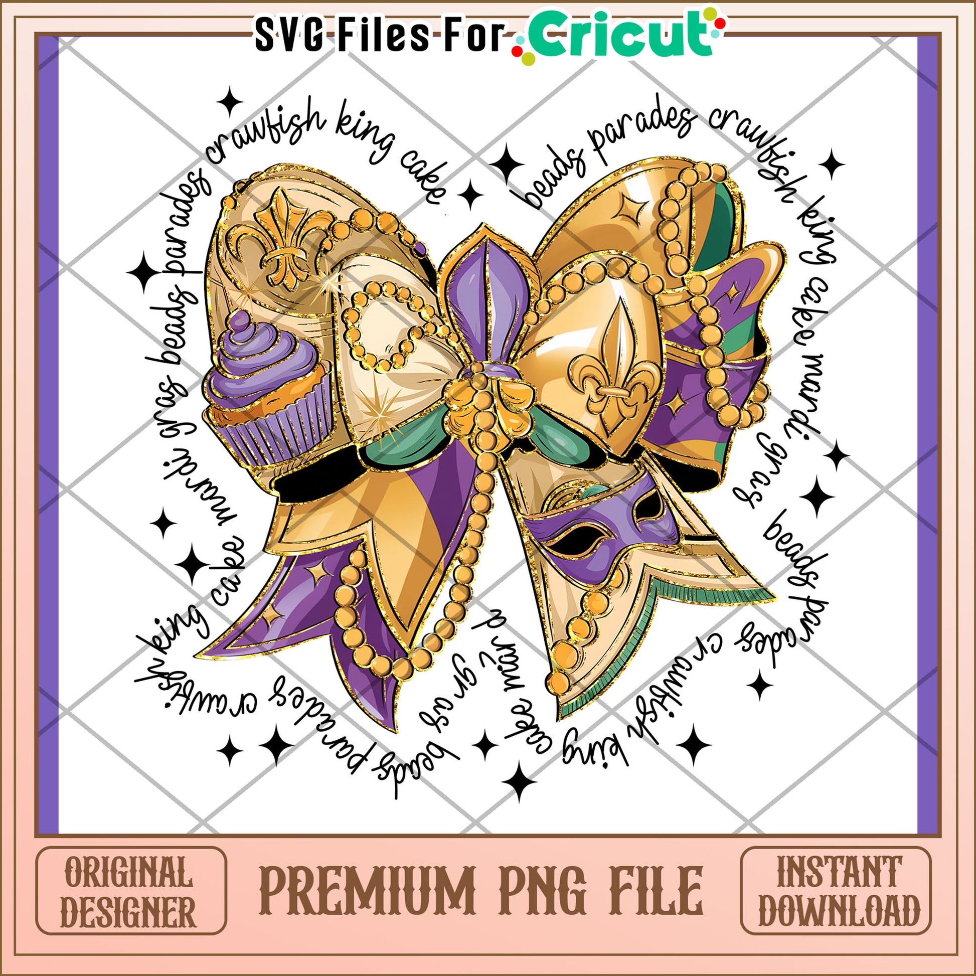 Mardi Gras Masks PNG Design