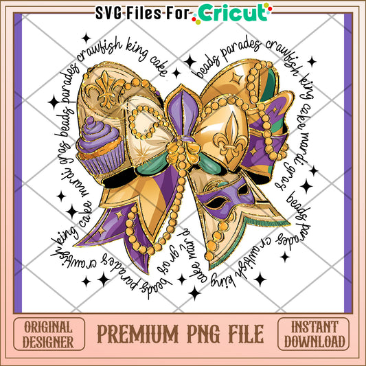 Mardi Gras Masks PNG Design