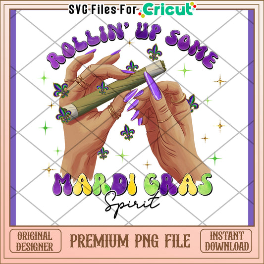 Mardi Gras Spirit PNG Design Download