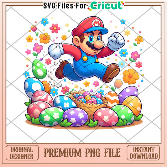 Mario Easter PNG Instant Download