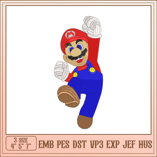 Mario Embroidery Design - EMB PES DST Formats