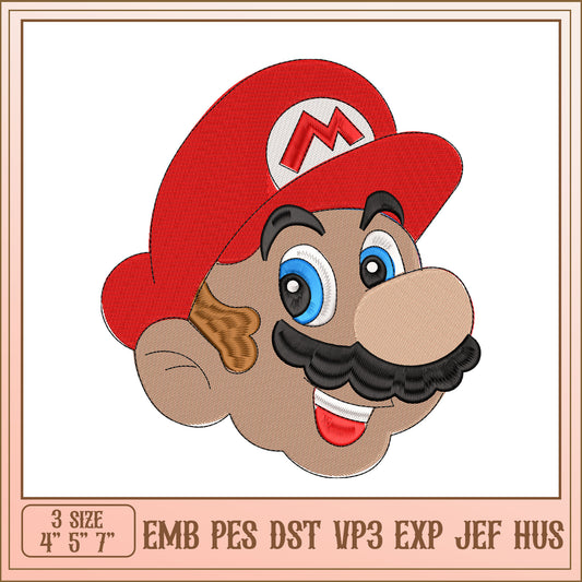 Mario Embroidery Design
