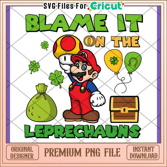 Mario Leprechaun PNG Design Download
