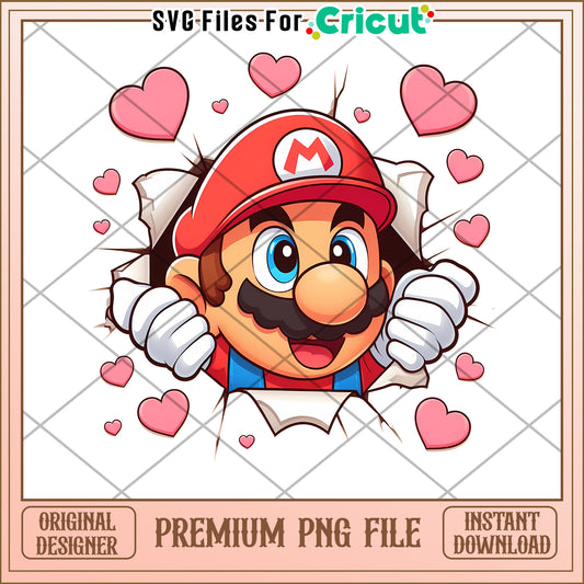 Mario PNG Sublimation Design