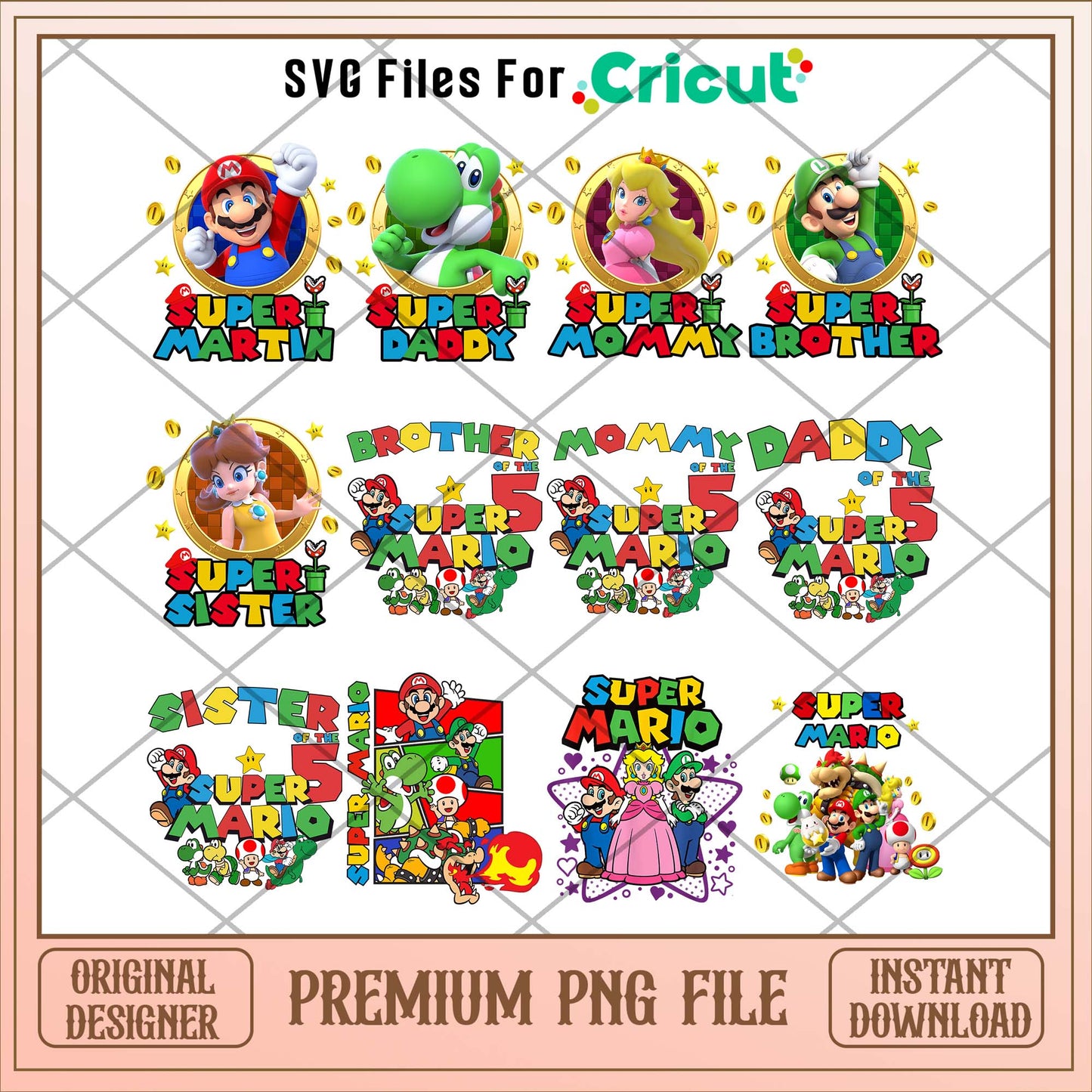 Super Mario family png bundle 