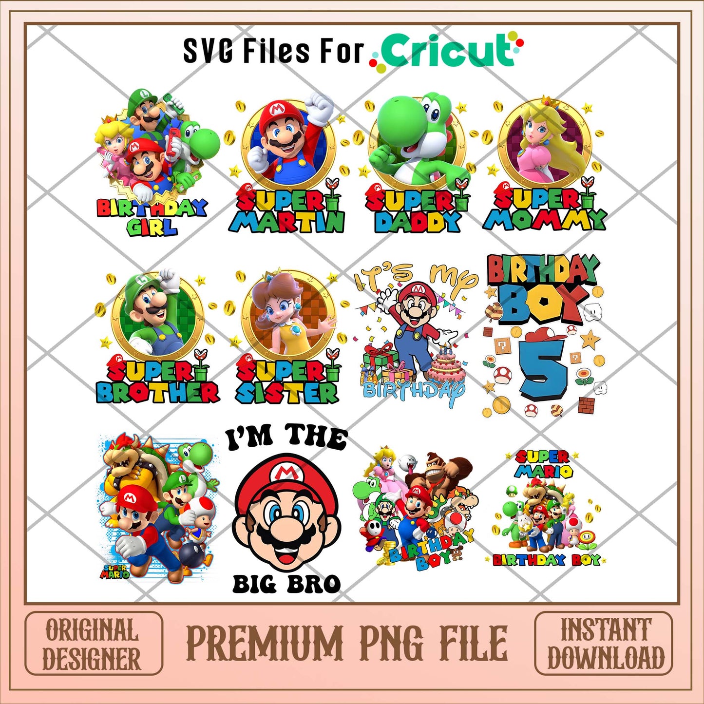 Super Mario family png bundle ver 2