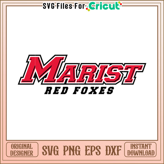 Marist Red Foxes SVG Design for Cricut, perfect for sports enthusiasts and crafters