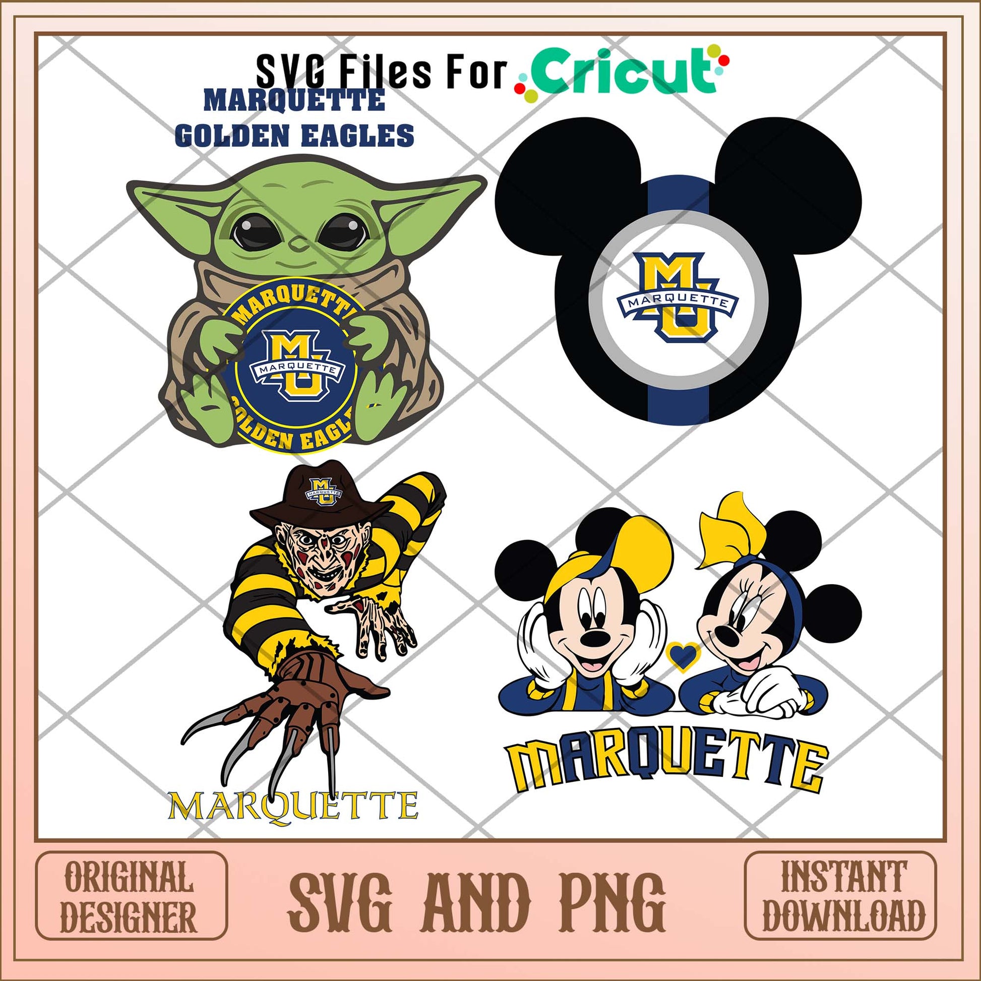 Marquette Golden Disney svg, Marquette Golden svg bundle, NCAA svg