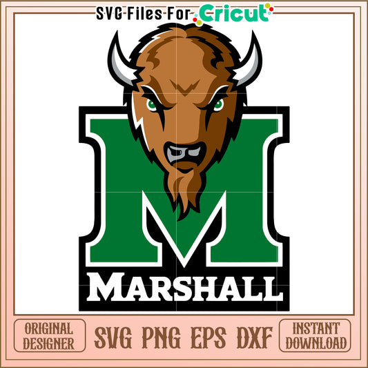 Marshall University Buffalo Logo, SVG File for Cricut Crafting Projects
