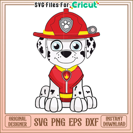 Marshall dog design svg, paw patrol cartoon svg, rescue dogs svg