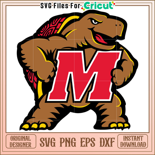 Maryland Terrapin SVG design for Cricut, perfect for sports fans and crafters