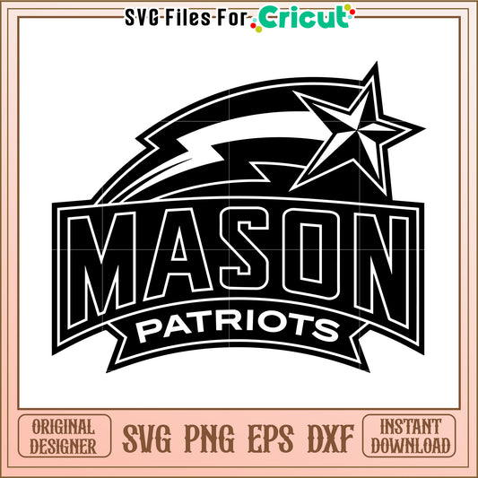 Mason Patriots Logo Design for Cricut, Instant Download for DIY Projects