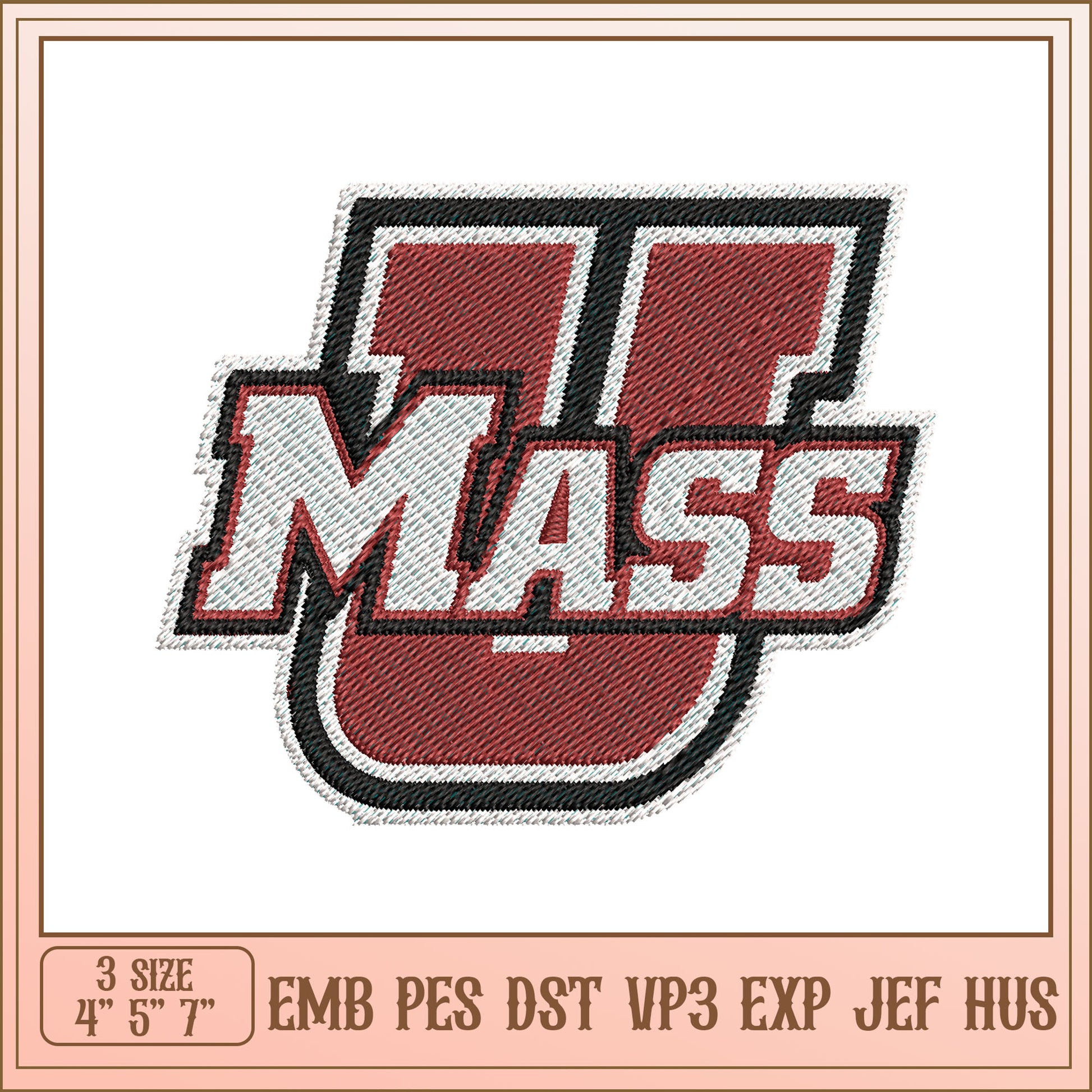 Mass U Embroidery Design