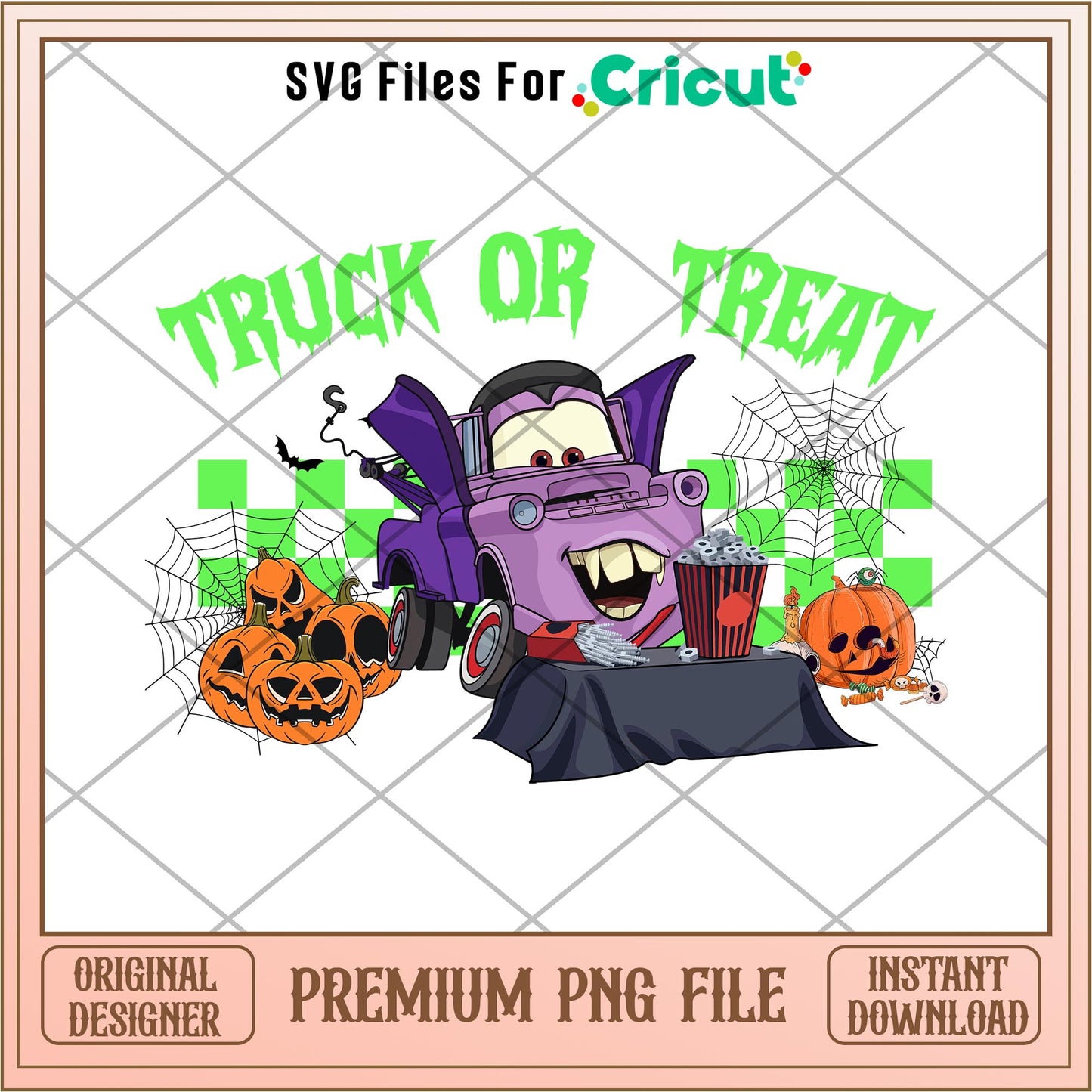 Mater Vampire truck or treat png, cars png, digital download