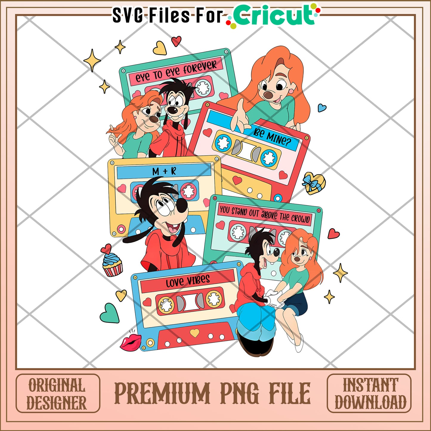 Max & Roxanne PNG Cassette Tape Design