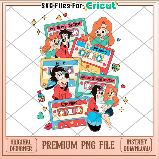 Max & Roxanne PNG Cassette Tape Design