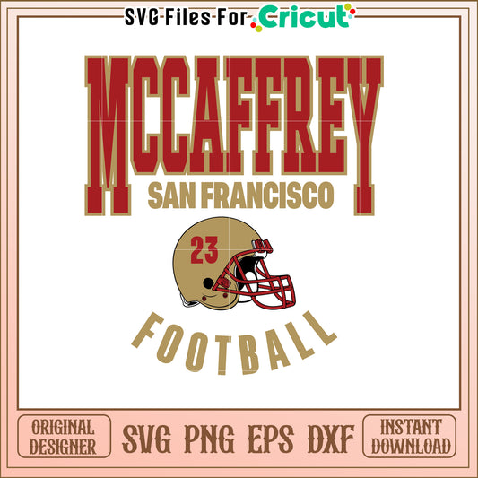 McCaffrey San Francisco Football SVG Design 23