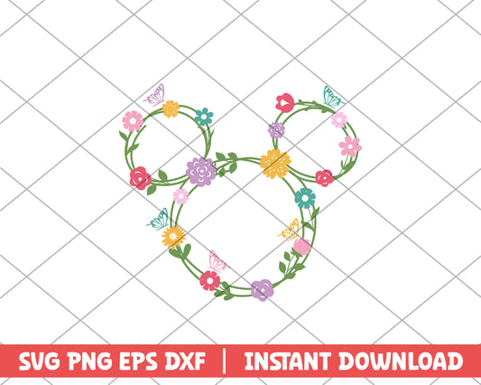 Mickey flower disney svg