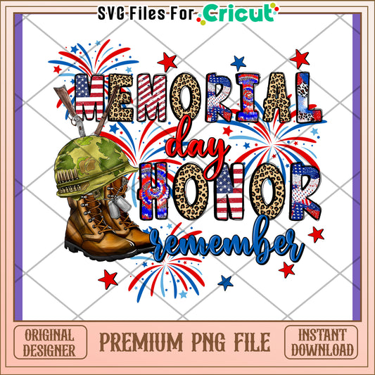 Memorial Day PNG Honor Remember Design